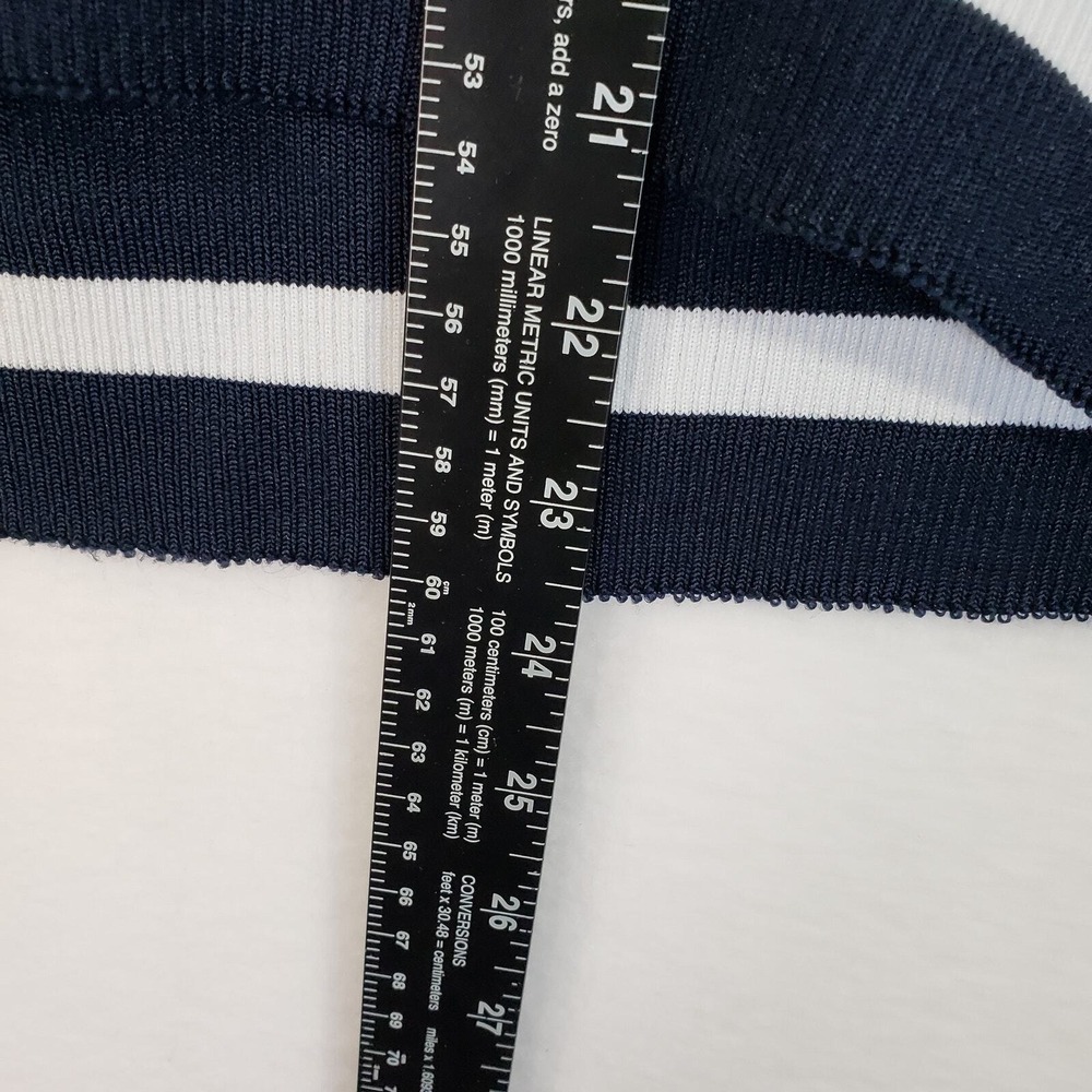 Zara Woman Black‎ Lace Pullover Top Navy Striped Trim Long Sleeve Womens Medium - Picture 4 of 4